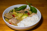 Thai Green Curry Paste With Pork and Chinese Okra Recipe ... image