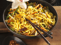Stir-Fried Noodles with Wood Ear Mushrooms and Edamame ... image