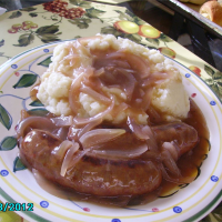 True Bangers and Mash with Onion Gravy Recipe | Allrecipes image