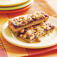 Peanut Butter and Jelly Bars Recipe | MyRecipes image