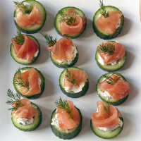 Cucumber Cups with Dill Cream and Smoked Salmon | Allrecipes image