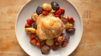 Baked Chicken Thighs with Root Vegetables Recipe ... image