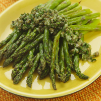 Roasted Asparagus with Caper Dressing Recipe | EatingWell image