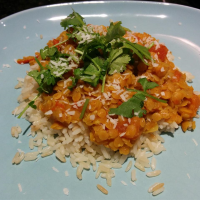 Coconut-Curry Lentil Stew Served over Quinoa Recipe ... image