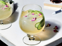 Cucumber-Rose Gin Spritz Recipe - Natasha Bahrami | Food ... image