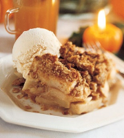 Apple Crumble with Vanilla Ice Cream Recipe | Bon Appétit image