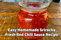 Easy Homemade Sriracha Fresh Red Hot Chili Sauce Recipe ... image