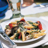 Grilled Italian Vegetables with Pasta Recipe | MyRecipes image