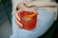 Rhubarb Whiskey Sour Recipe by Dakota Mackey image