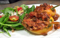 Ground Beef Stuffed Green Bell Peppers Recipe - Food.com image