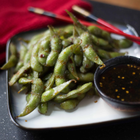 Sweet and Spicy Soy Glazed Edamame - Shared Appetite image