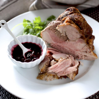 Roast Pork with Blueberry Port Sauce | Allrecipes image