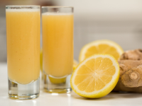Ginger Lemon Wellness Shots Recipe | MyRecipes image
