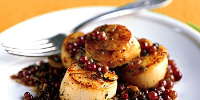 Pan-Seared Scallops with Champagne Grapes and Almonds ... image