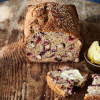 Spiced Tea Bread with Fresh Plums Recipe | EatingWell image