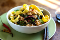 Stir-fried Rice With Amaranth or Red Chard and Thai Basil ... image