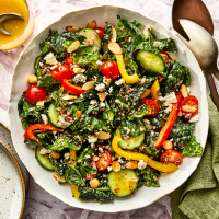 Kale & Quinoa Salad with Lemon Dressing Recipe | EatingWell image