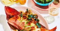 Coral trout with saffron and Sherry-roasted onions ... image