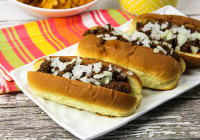 Texas Hot Dogs With Chili Sauce | Just A Pinch Recipes image