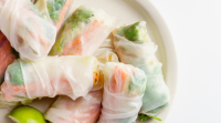 Rice Paper Rolls with Peanut Dipping Sauce - Monash Fodmap image