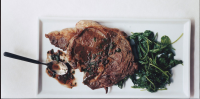 Rib-Eye Steaks in Red-Wine Sauce Recipe | Epicurious image