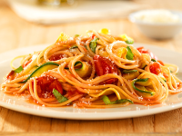 Whole Grain Spaghetti with Zucchini & Yellow Squash Ribbons image