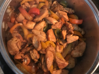 Chicken With Sweet Peppers and Balsamic Vinegar Recipe ... image