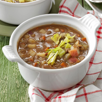 Meatless Lentil Soup Recipe: How to Make It image