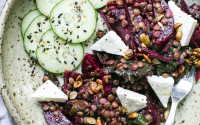 Beet and Lentil Salad With Beet Greens [Vegan] - One Green Planet image