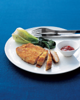 Breaded Pork Cutlets with Ginger-Soy Sauce | Martha Stewart image