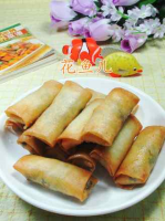 Spring rolls stuffed with dried shepherd's purse recipe - Simple Chinese Food image