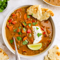 Coconut Curry Lentil & Sweet Potato Soup image