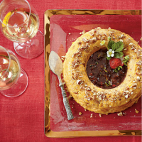 Cheese Ring with Strawberry Preserves Recipe | MyRecipes image