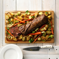 Beef Tenderloin with Roasted Vegetables Recipe: How to Make It image