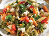 Tri-Color Penne Pasta Salad with Marinated Cherry Tomatoes ... image