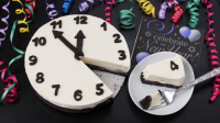 Black and White Cheesecake Clock Recipe - Tablespoon.com image