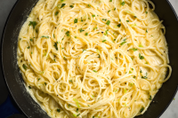Best Creamy Three-Cheese Spaghetti Recipe - How to Make Creamy Three-Cheese Spaghetti - Recipes, Party Food, Cooking Guides, Dinner Ideas - Delish.com image