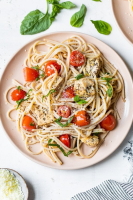 Spaghetti with Sauteed Chicken and Grape Tomatoes ... image