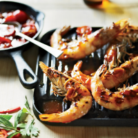 Grilled Shrimp with Sweet Chile Sauce Recipe - Pete Evans - Fo… image