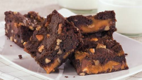 Dark Chocolate Caramel Brownies Recipe - BettyCrocker.com image