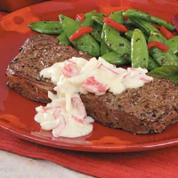 Steaks with Crab Sauce Recipe: How to Make It image