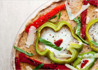 Pizza With Roasted Peppers and Mozzarella Recipe - NYT Cooking image