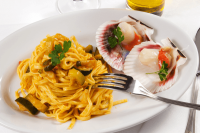 Sea Scallops and Zucchini Pasta | TastyCookery image