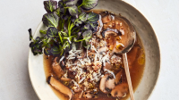 Super-Grain Soup with Watercress and Mushrooms Recipe ... image