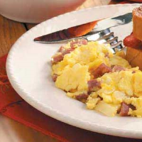 Salami Scrambled Eggs Recipe: How to Make It image