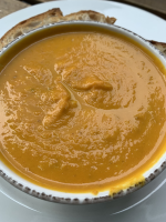Creamy Pumpkin Soup with Canned Pumpkin Puree Recipe ... image