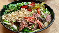 Miso & Smoked Soy Sauce Ramen With Sliced Steak & Peppers ... image