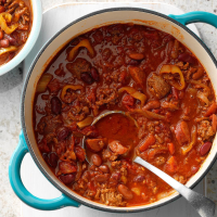 Chili for a Crowd Recipe: How to Make It - Taste of Home image