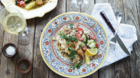 Lemon Herb Chicken with Couscous and Cucumber Salad Recipe ... image