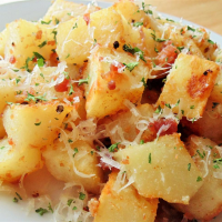 Roasted Potatoes with Bacon, Cheese, and Parsley Recipe ... image